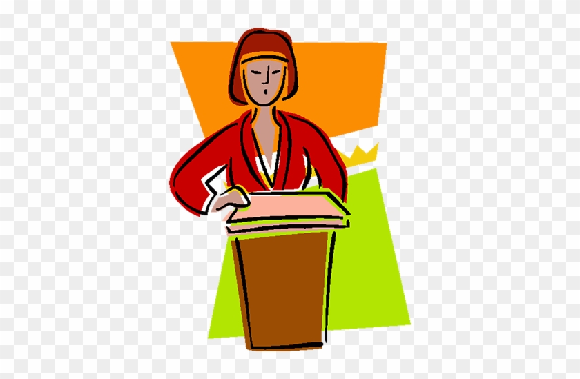 Girl Giving Speech - Speech Clip Art #231940