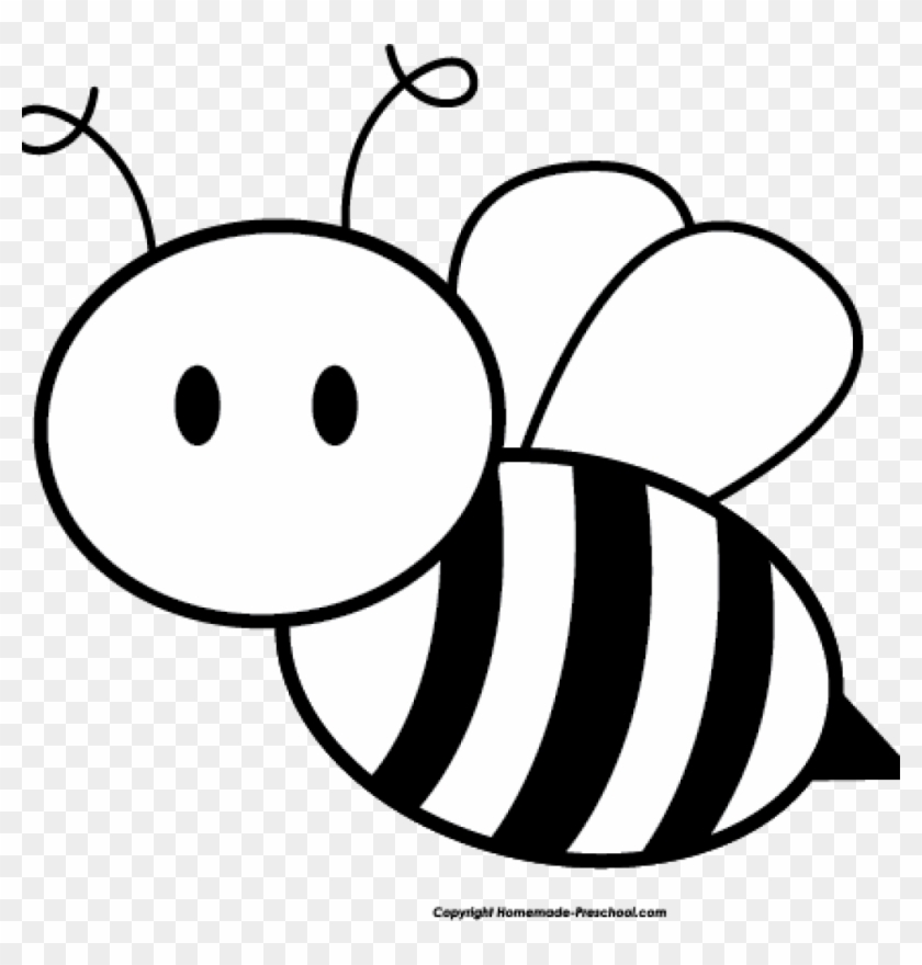 Bee Clipart Black And White Honey Bee Black And White - Bee Black And White #232035