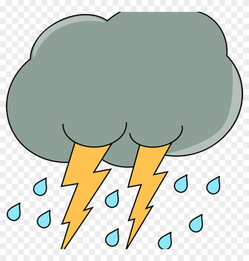 Rain Cloud Clipart Dark Cloud With Rain And Lightning - Cloud With Rain And Lightning #232161