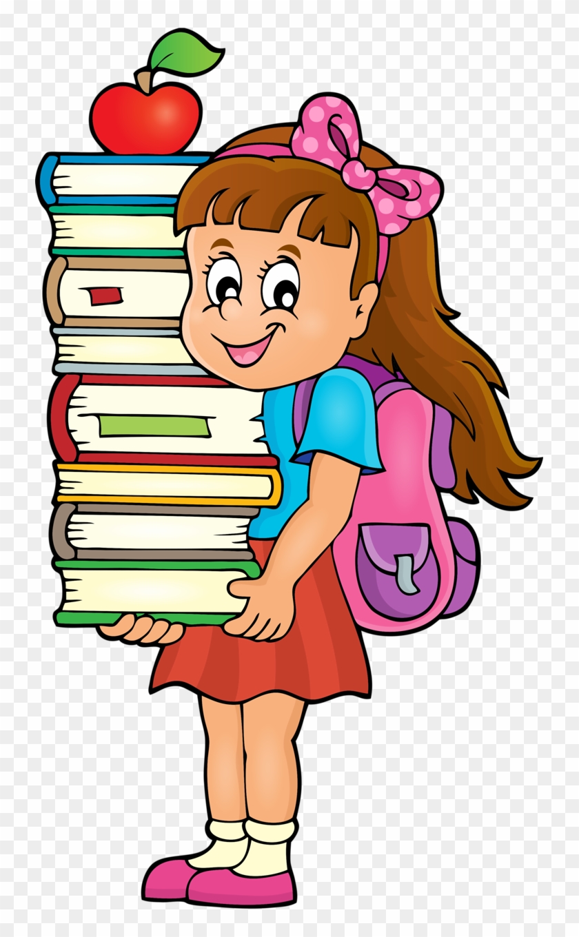 Weekly School Timetable Theme 4 [преобразованный] - Girl Carrying A Book Clipart #232404