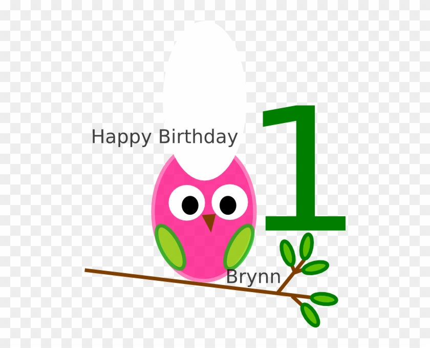 Birthday Owl Clip Art At Clkercom Vector - Today Happy 1 Birthday #232412