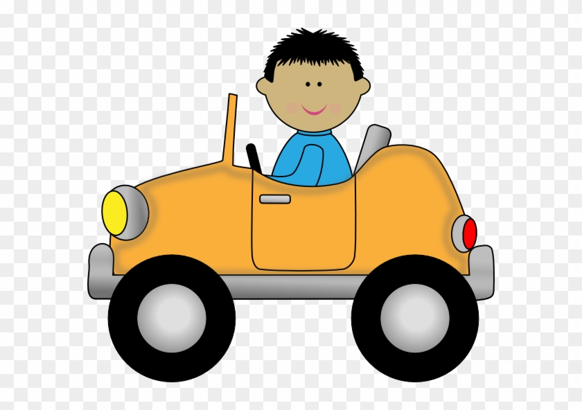 Clip Art - Boy Driving A Car Clipart #232425