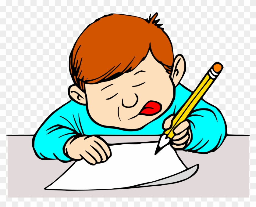 Big Image - Student Writing Clip Art #232682