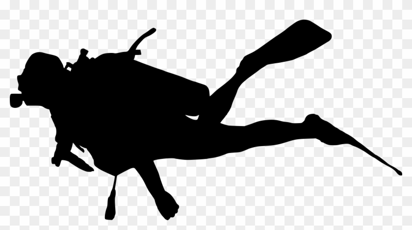 Diver Silhouette Clip Art - Scuba Diver Png #232729