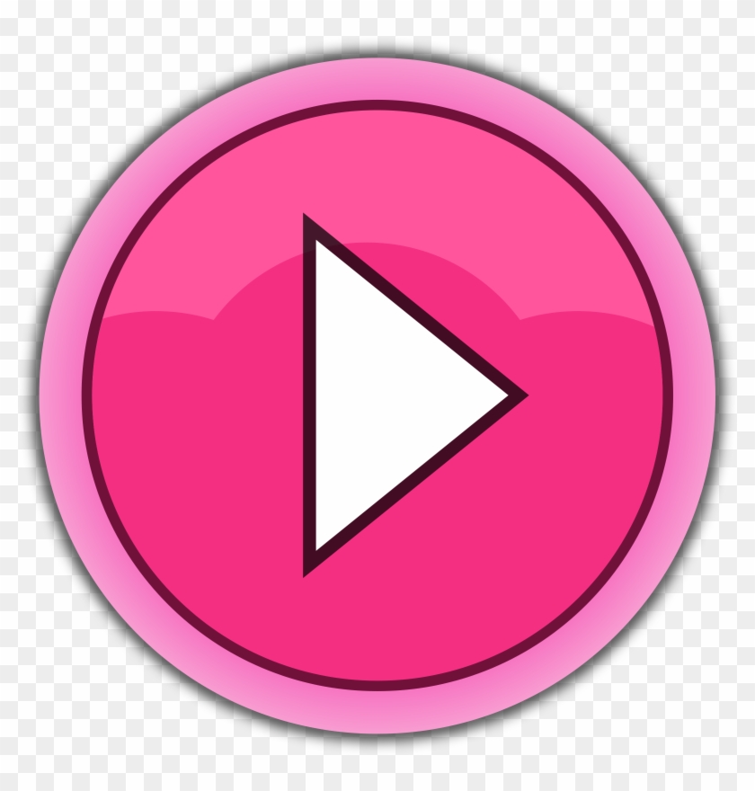 Free Pink Play Button Clip Art - Xxl Video App #232795