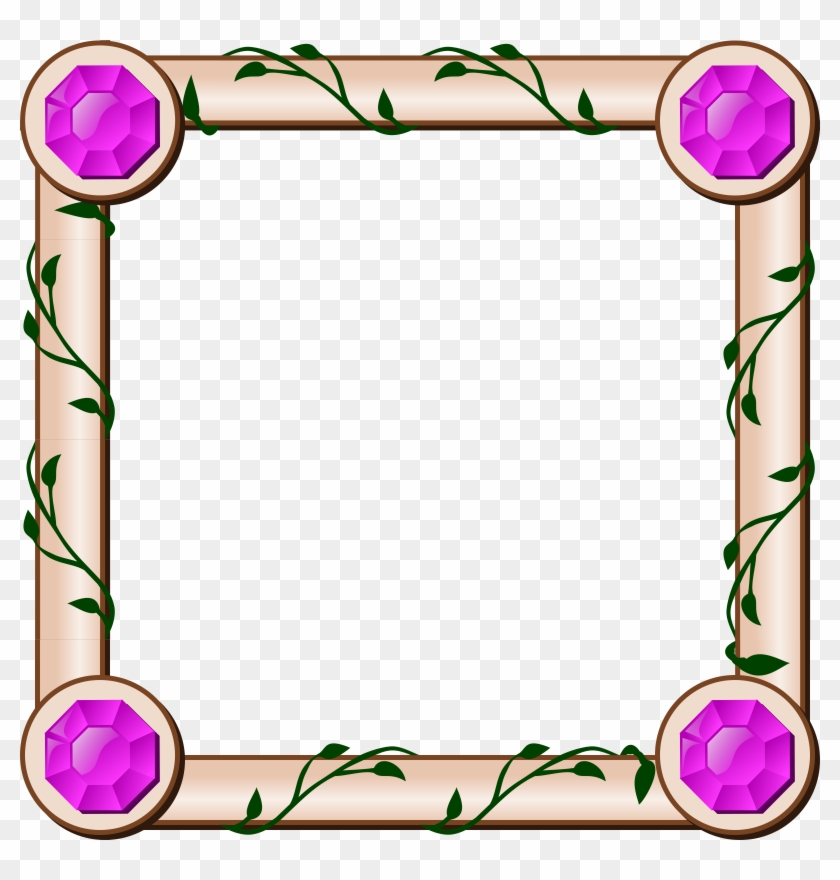 Map Ivy Border - Square Frame Clipart Png #233062