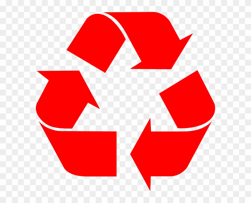 Red Recycle Clip Art - Recycling Symbol #233098