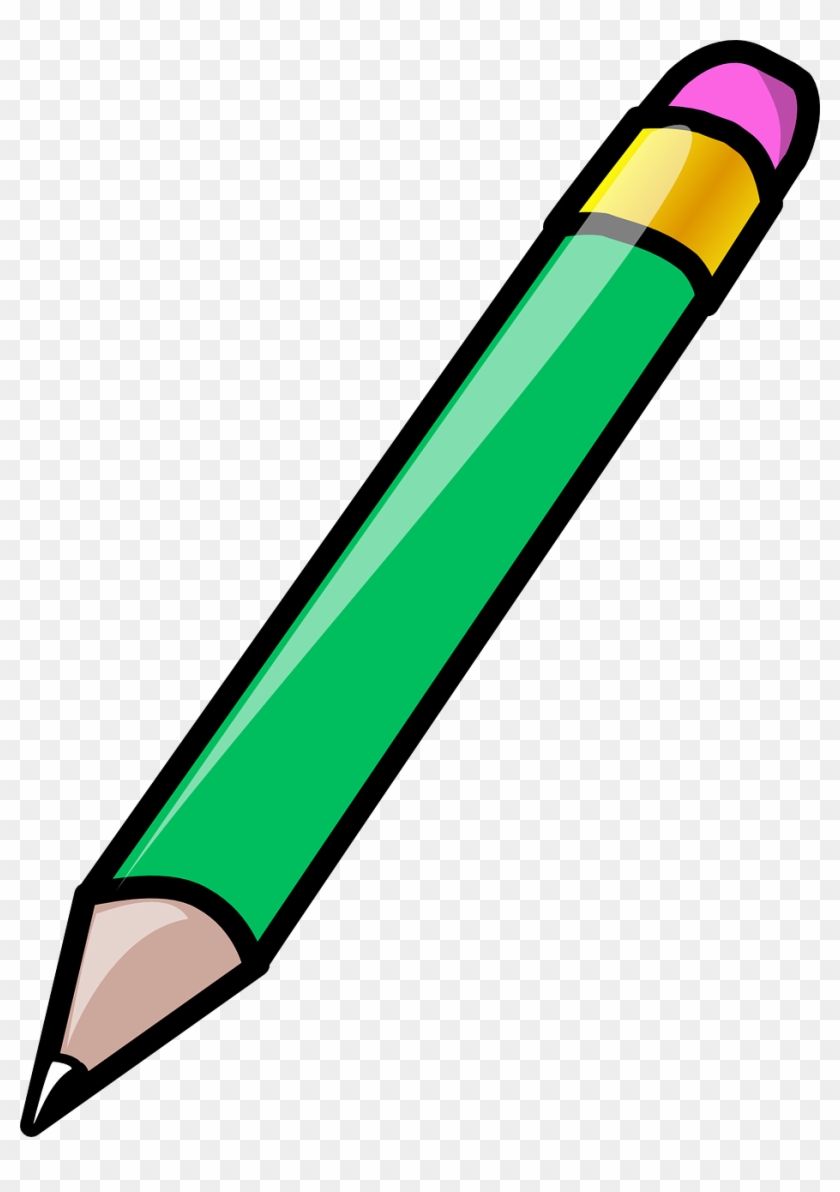 Pencil Green Clip Art At Clipart Library - Cartoon Picture Of Pencil #233204