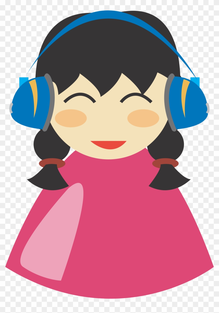 Girl With Headphone Clip Art At Clipart Library - Girl With Headphones Clipart #233208