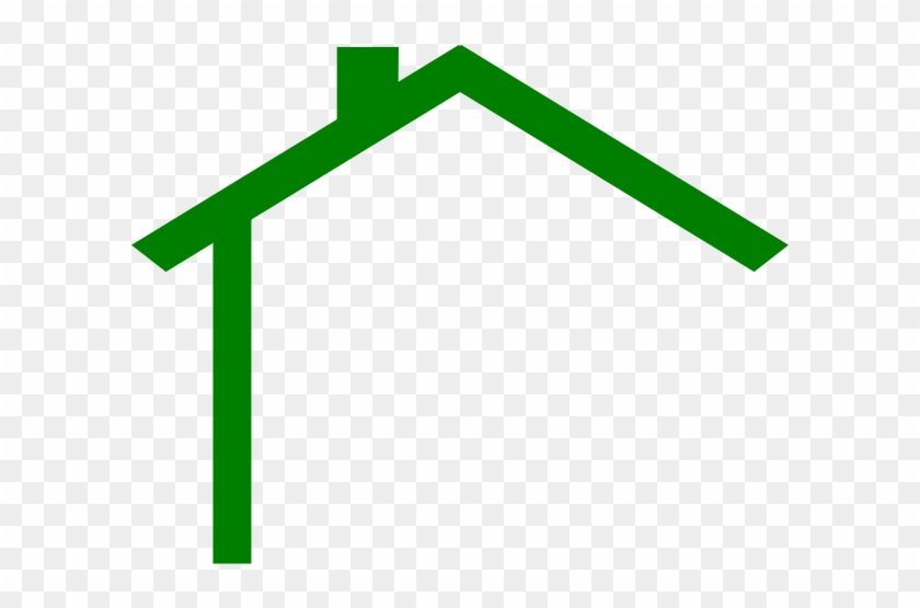 Darker Green House At Vector Online - House Roof Clip Art #233405