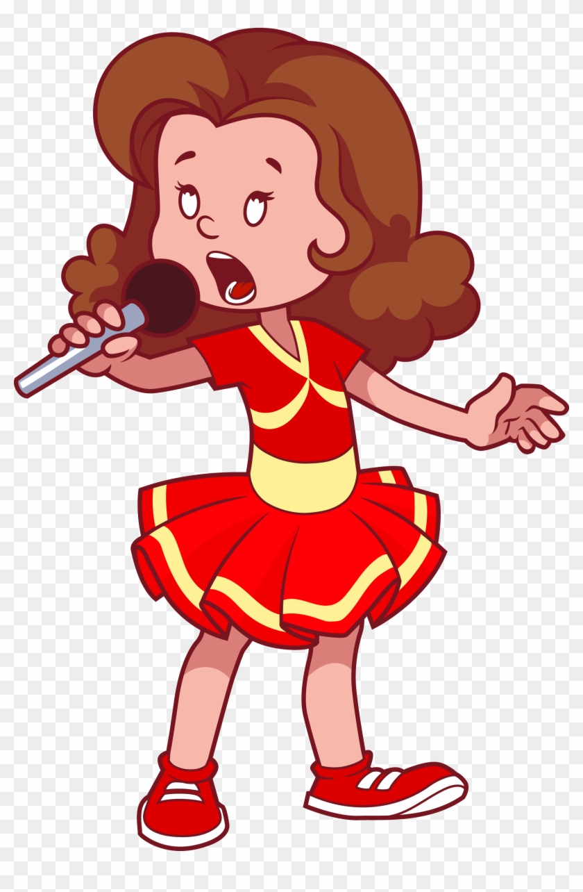 Cartoon Singing Girl Clip Art - Girl Cartoon Png #233483