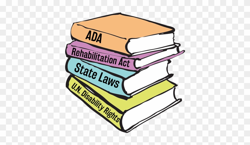Stack Of Books Including The Ada, Rehabilitation Act, - Paper #233518