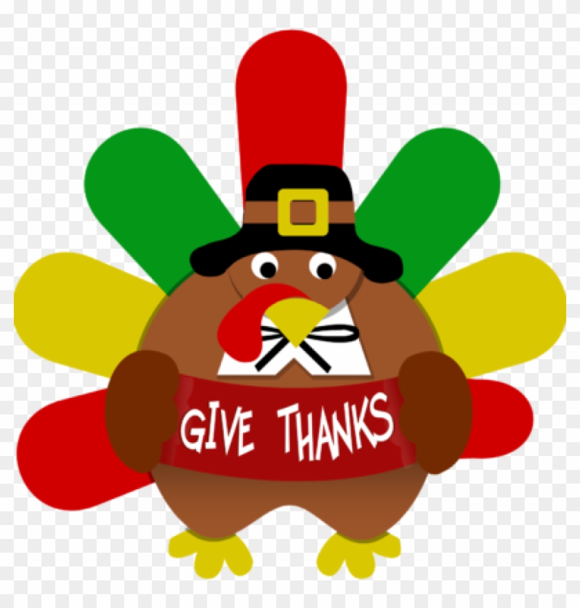 Thanks Clipart Image Give Thanks Turkey Thanksgiving - Thanksgiving Turkey Clipart #233575