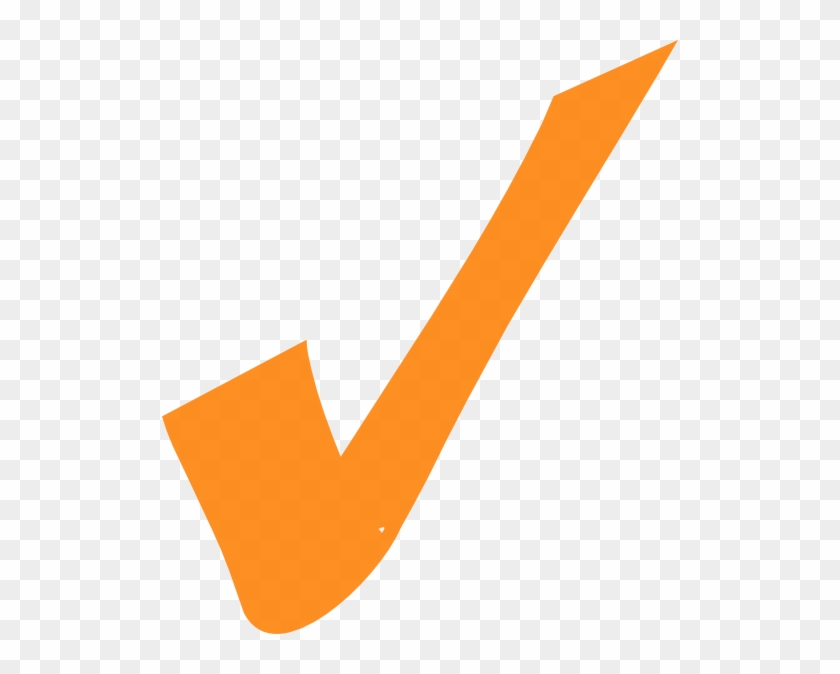This Free Clip Arts Design Of Orange Checkmark - Orange Check Mark Transparent Background #233622