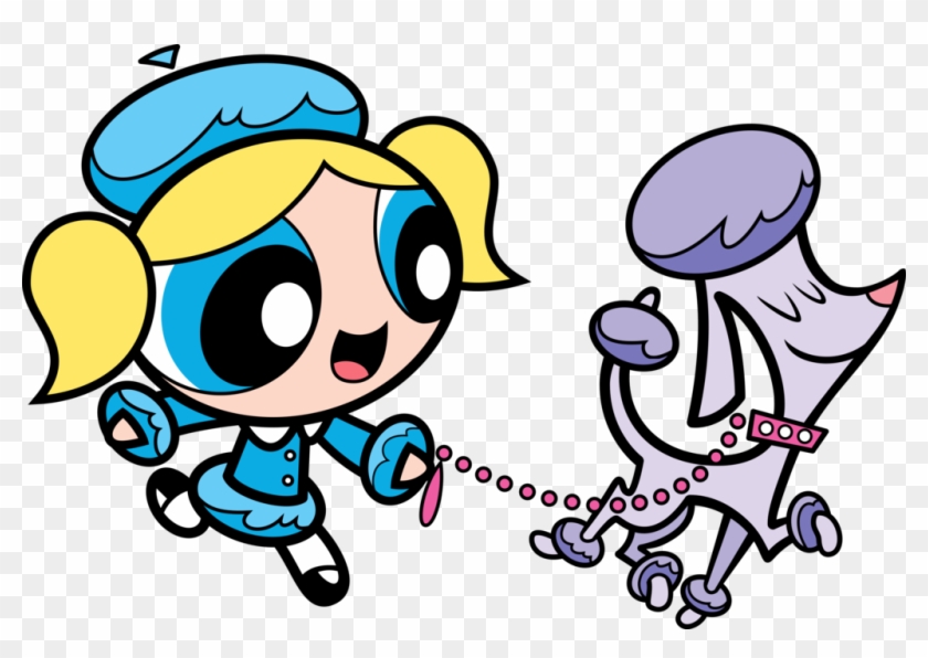 Bubbles Walking A Poodle By Mrbarthalamul On Clipart - Powerpuff Girls Bubbles #233687