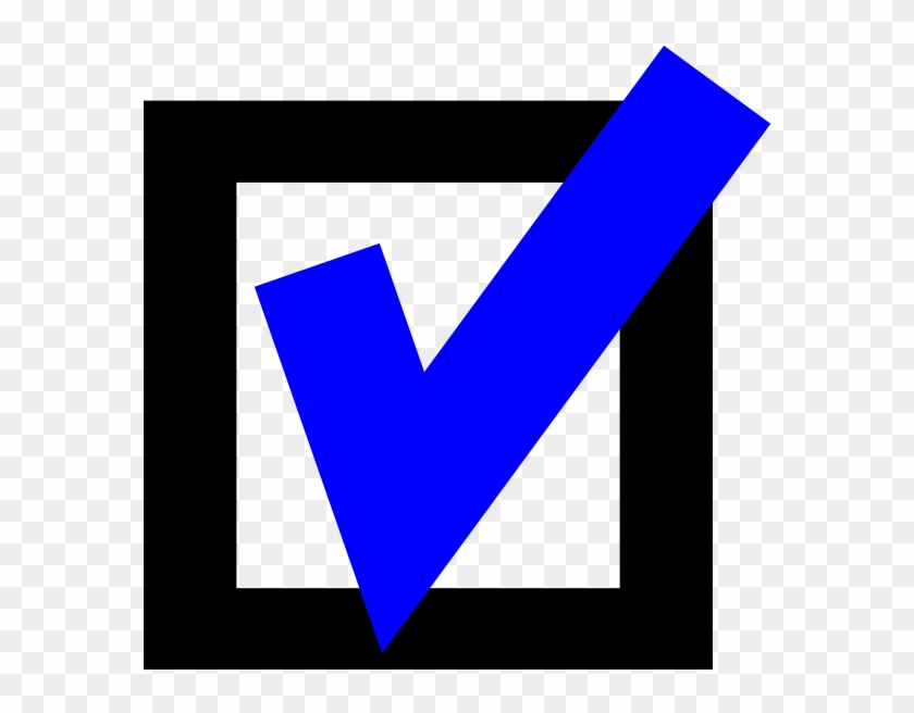 Blue Checkmark With Box Svg Clip Arts 588 X 599 Px - Check Mark With Box #233746