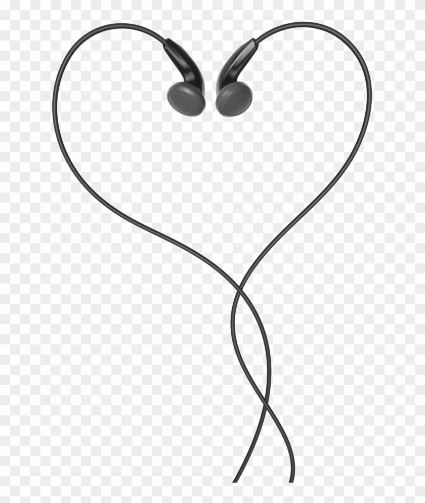 Headphones Apple Earbuds Heart Clip Art - Headphones Apple Earbuds Heart Clip Art #233870