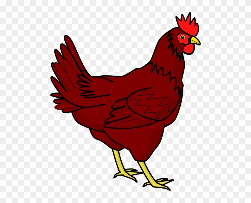 Brown Hen Svg Clip Arts 504 X 598 Px - Hen Clipart #233880