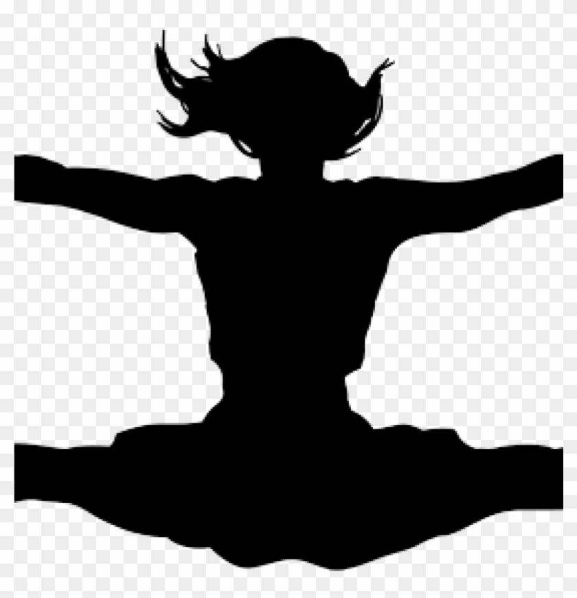 Cheer Clipart Cheerleading Jump Clipart Transparent - Cheerleader Silhouette #233892