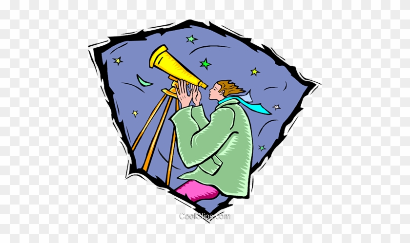 Telescope, Astronomy Royalty Free Vector Clip Art Illustration - Telescope, Astronomy Royalty Free Vector Clip Art Illustration #1482321
