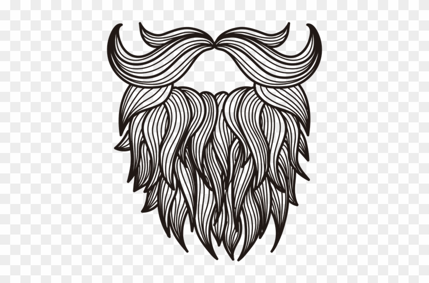 Illustrated Moustache Beard Transparent - Illustrated Moustache Beard Transparent #1482326