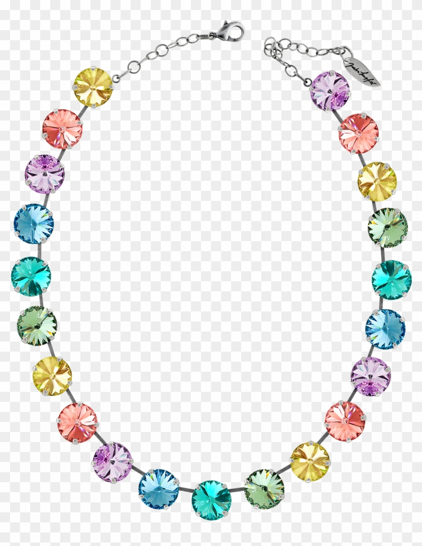 Classical Short Necklace With 14mm Swarovski Chaton - Classical Short Necklace With 14mm Swarovski Chaton #1482592