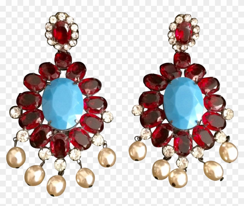 Larry Vrba Evening Earrings - Larry Vrba Evening Earrings #1482619