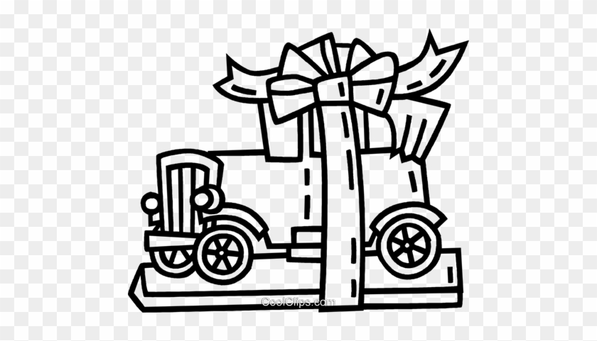 Antique Car Wrapped As A Present Royalty Free Vector - Antique Car Wrapped As A Present Royalty Free Vector #1482626