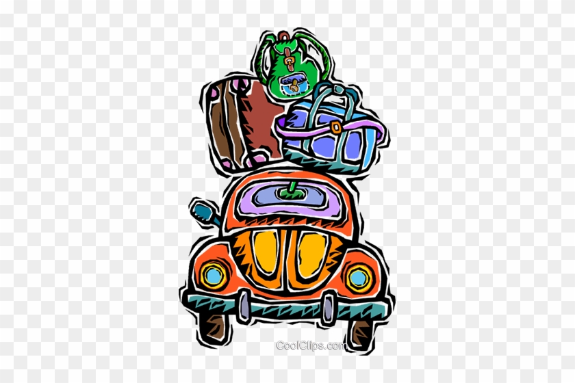 Car Packed Ready For Travel Royalty Free Vector Clip - Car Packed Ready For Travel Royalty Free Vector Clip #1482640
