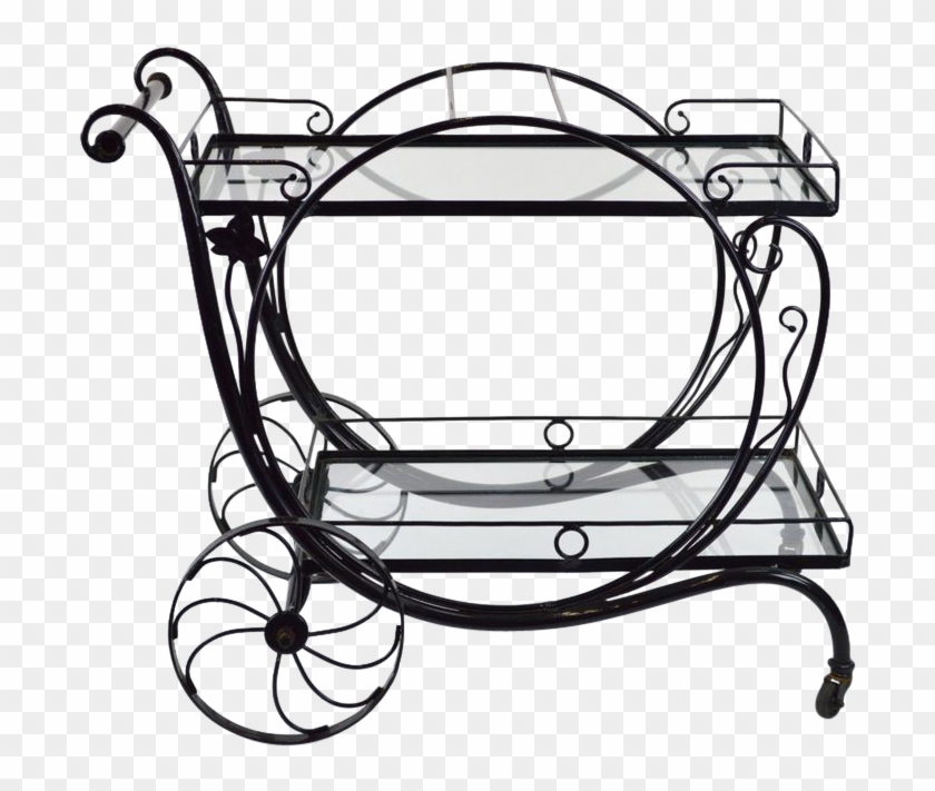 Salterini Wrought Iron & Steel Bar Cart @rubylanecom - Salterini Wrought Iron & Steel Bar Cart @rubylanecom #1482692