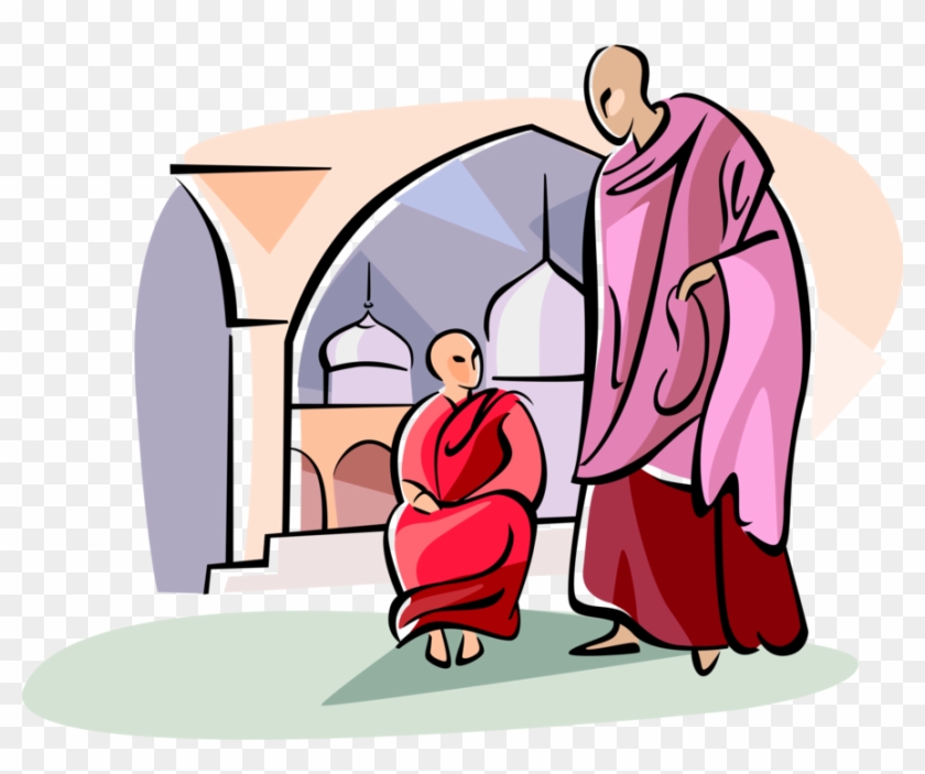 Buddhist Monastic Image Illustration - Buddhist Monastic Image Illustration #1482872