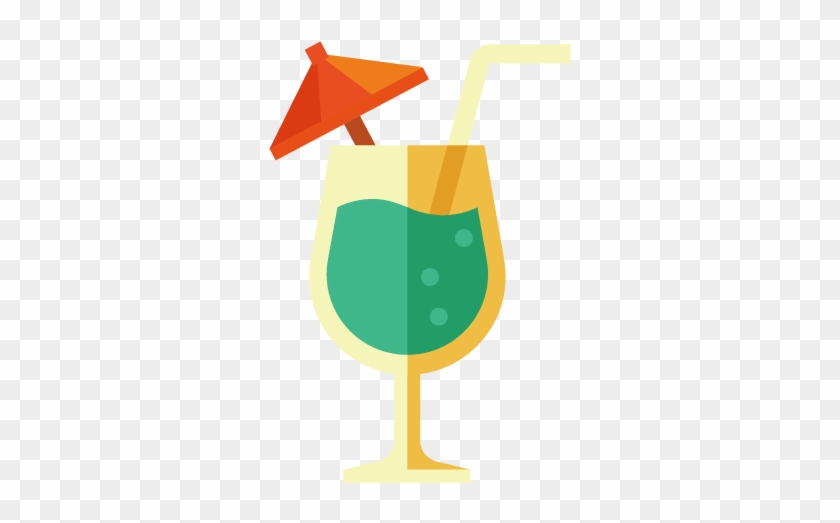 Cocktail Distilled Drink Clip Art Flat Cartoon - Cocktail Distilled Drink Clip Art Flat Cartoon #1483314