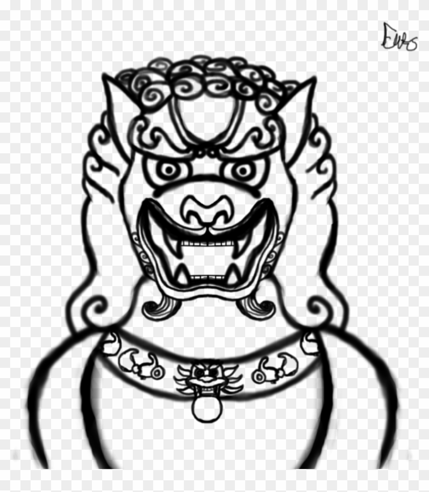 Foo Dog Original Sketch By Futs On - Foo Dog Original Sketch By Futs On #1483353