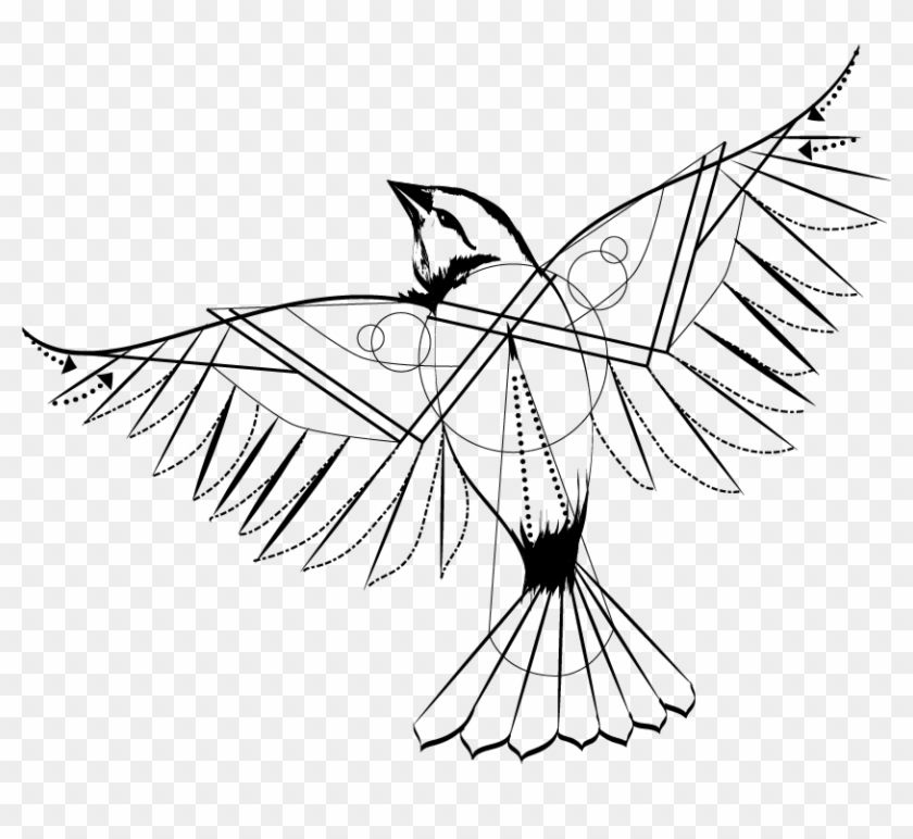 Geometric Bird By Emilyburtmultimedia - Geometric Bird By Emilyburtmultimedia #1483396
