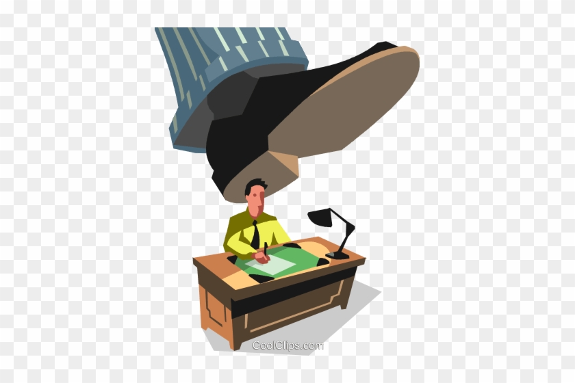 Businessman About To Be Crushed Royalty Free Vector - Businessman About To Be Crushed Royalty Free Vector #1483563