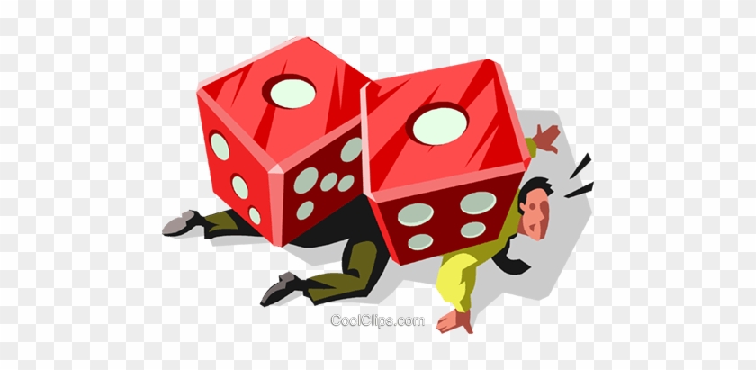 Businessman Crushed By Dice Royalty Free Vector Clip - Businessman Crushed By Dice Royalty Free Vector Clip #1483564
