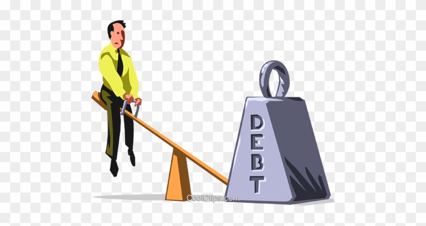 Businessman Crushed By Debt Royalty Free Vector Clip - Businessman Crushed By Debt Royalty Free Vector Clip #1483573