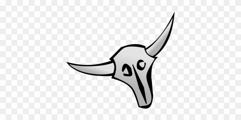Cattle Bull Skull Drawing Horn - Cattle Bull Skull Drawing Horn #1483798