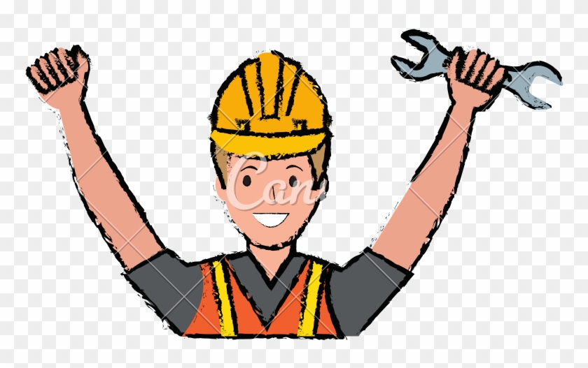 Construction Worker With Wrench Avatar - Construction Worker With Wrench Avatar #1484055