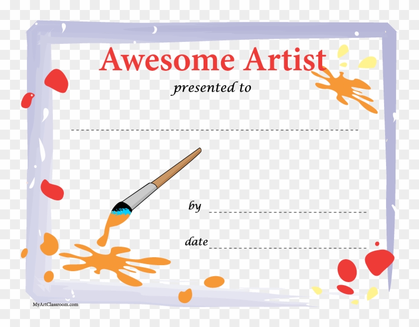 Awesome Artist Certificate Download And Print Your - Awesome Artist Certificate Download And Print Your #1484310