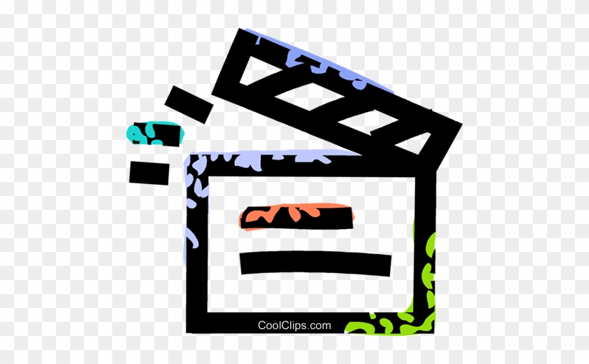 Clapboard Royalty Free Vector Clip Art Illustration - Clapboard Royalty Free Vector Clip Art Illustration #1484963