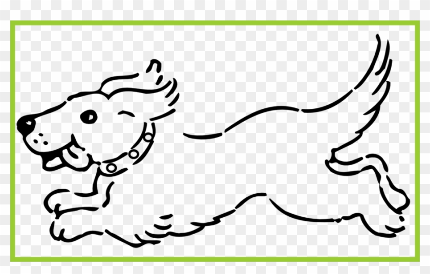 Vector Black And White Stock Dogs Running Clipart - Vector Black And White Stock Dogs Running Clipart #1484986