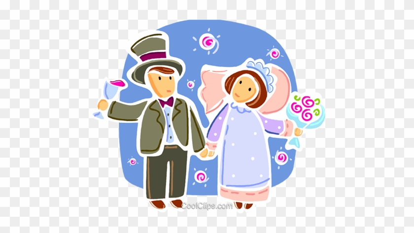 Bride And Groom Royalty Free Vector Clip Art Illustration - Bride And Groom Royalty Free Vector Clip Art Illustration #1484990