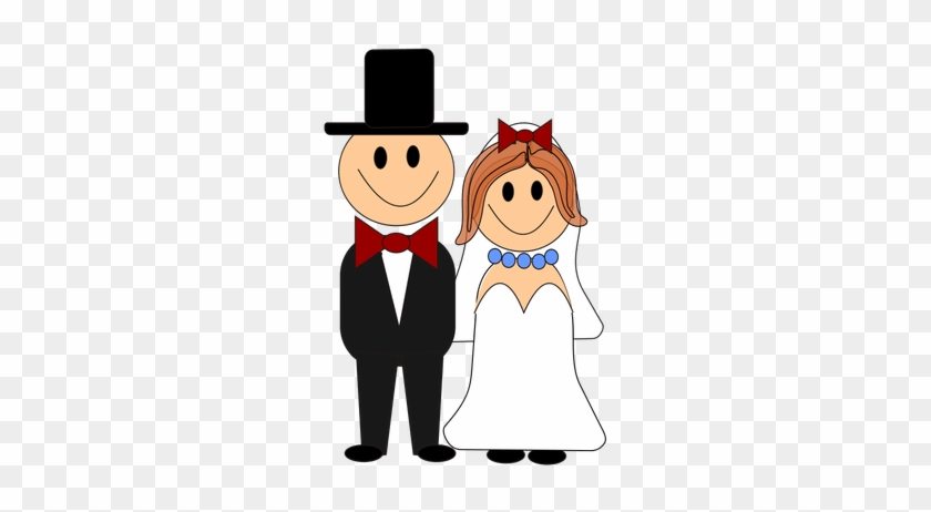 Free Cartoon Bride Groom Clip Art - Free Cartoon Bride Groom Clip Art #1484992