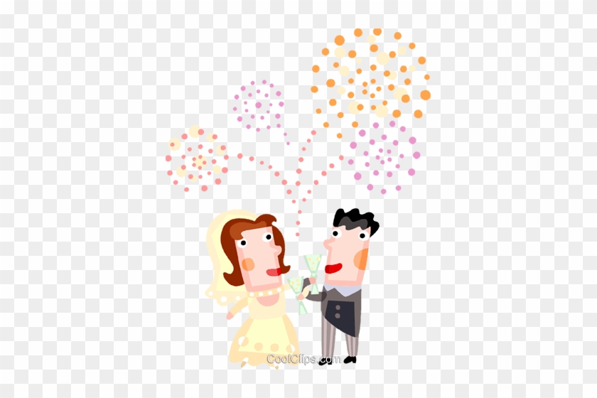 Bride And Groom Having Champagne Royalty Free Vector - Bride And Groom Having Champagne Royalty Free Vector #1484994