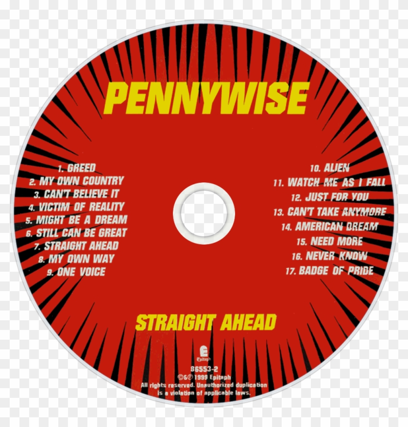 Pennywise Straight Ahead Cd Disc Image - Pennywise Straight Ahead Cd Disc Image #1485659