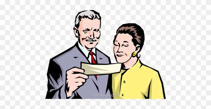 Older Couple Looking At Paper Royalty Free Vector Clip - Older Couple Looking At Paper Royalty Free Vector Clip #1486344