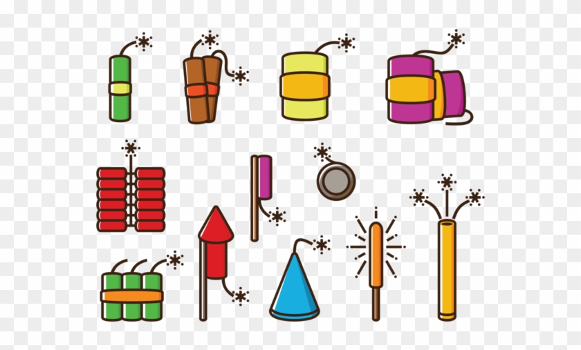 Fire Crackers Vector Icons - Fire Crackers Vector Icons #1486772