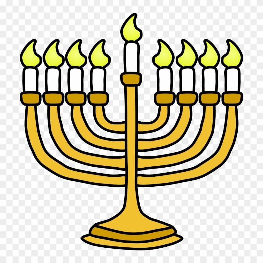 Menorah, Hanukkah, Yellow, Gold, Fully Lit - Menorah, Hanukkah, Yellow, Gold, Fully Lit #1486869