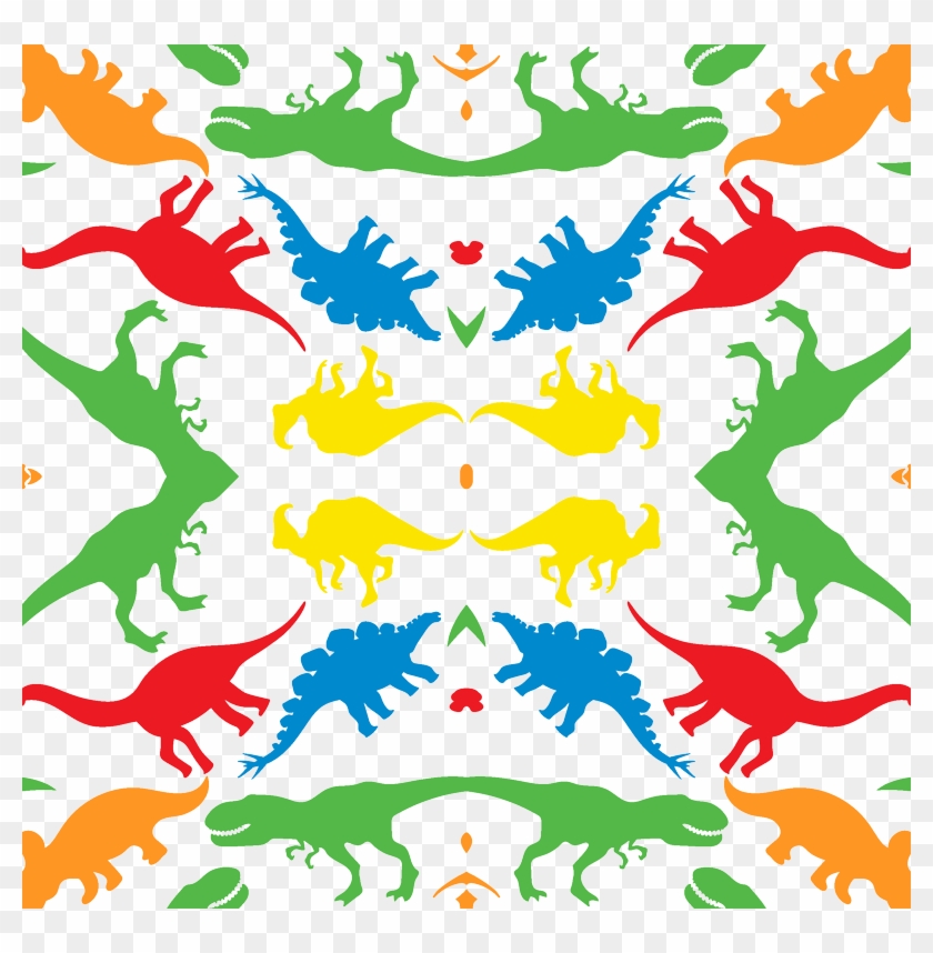 Dinosaurs Dino Nursery Trex Red Blue Green Yellow Orange - Dinosaurs Dino Nursery Trex Red Blue Green Yellow Orange #1486880